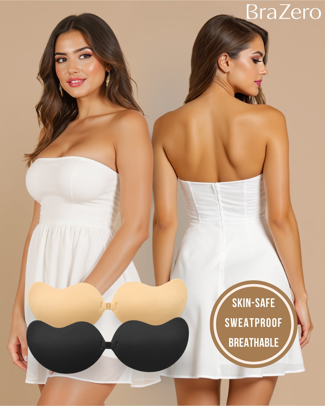 BraZero AIR โ Invisible Strapless Push-Up Bra