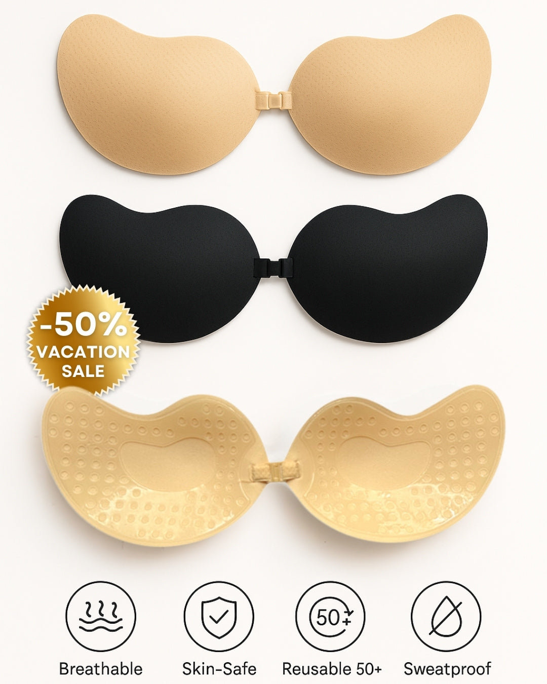 BraZero AIR โ Invisible Strapless Push-Up Bra